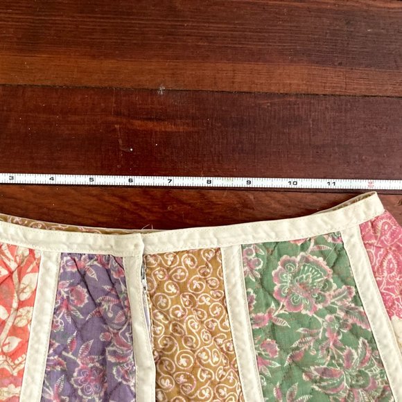 Vintage quilted patchwork miniskirt - Picture 5 of 6